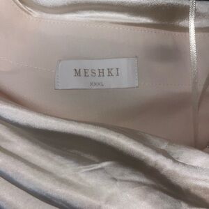 Gorgeous Meshki Champagne Satin Dress